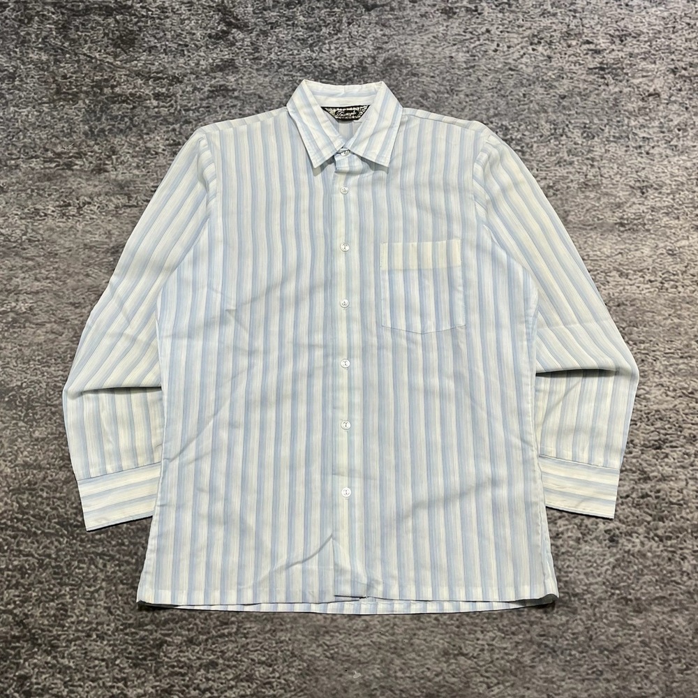 Vintage Triumph Of California‎ Shirt Long Sleeve Button Down Mens Medium Striped